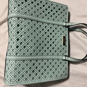 Kate Spade Aqua Perforated Handbag